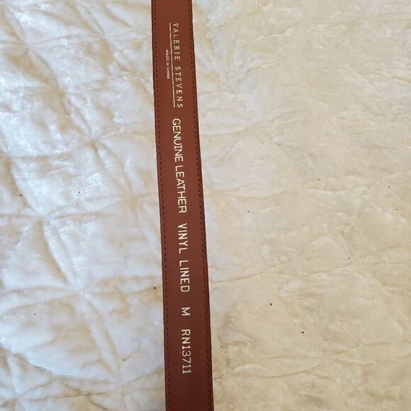 VALERIE STEVENS Genuine Leather Vynil Lined  Size Medium Brown - Picture 10 of 10